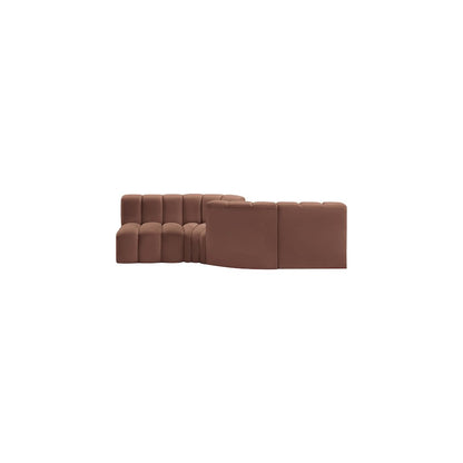 Arc Cognac Vegan Leather Modular Sofa