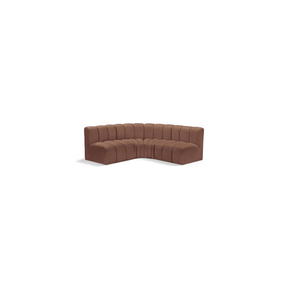 Arc Cognac Vegan Leather Modular Sofa