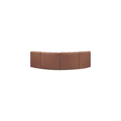 Arc Cognac Vegan Leather Modular Sofa