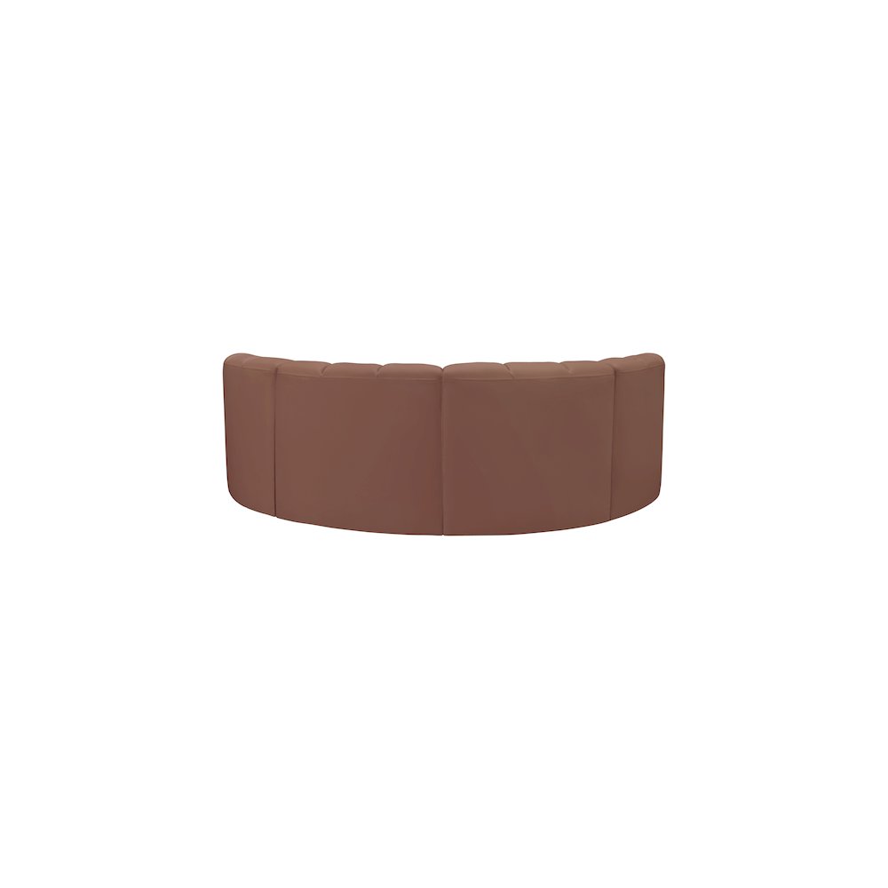 Arc Cognac Vegan Leather Modular Sofa