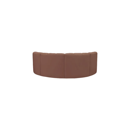 Arc Cognac Vegan Leather Modular Sofa