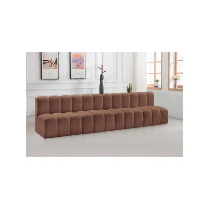 Arc Cognac Vegan Leather Modular Sofa