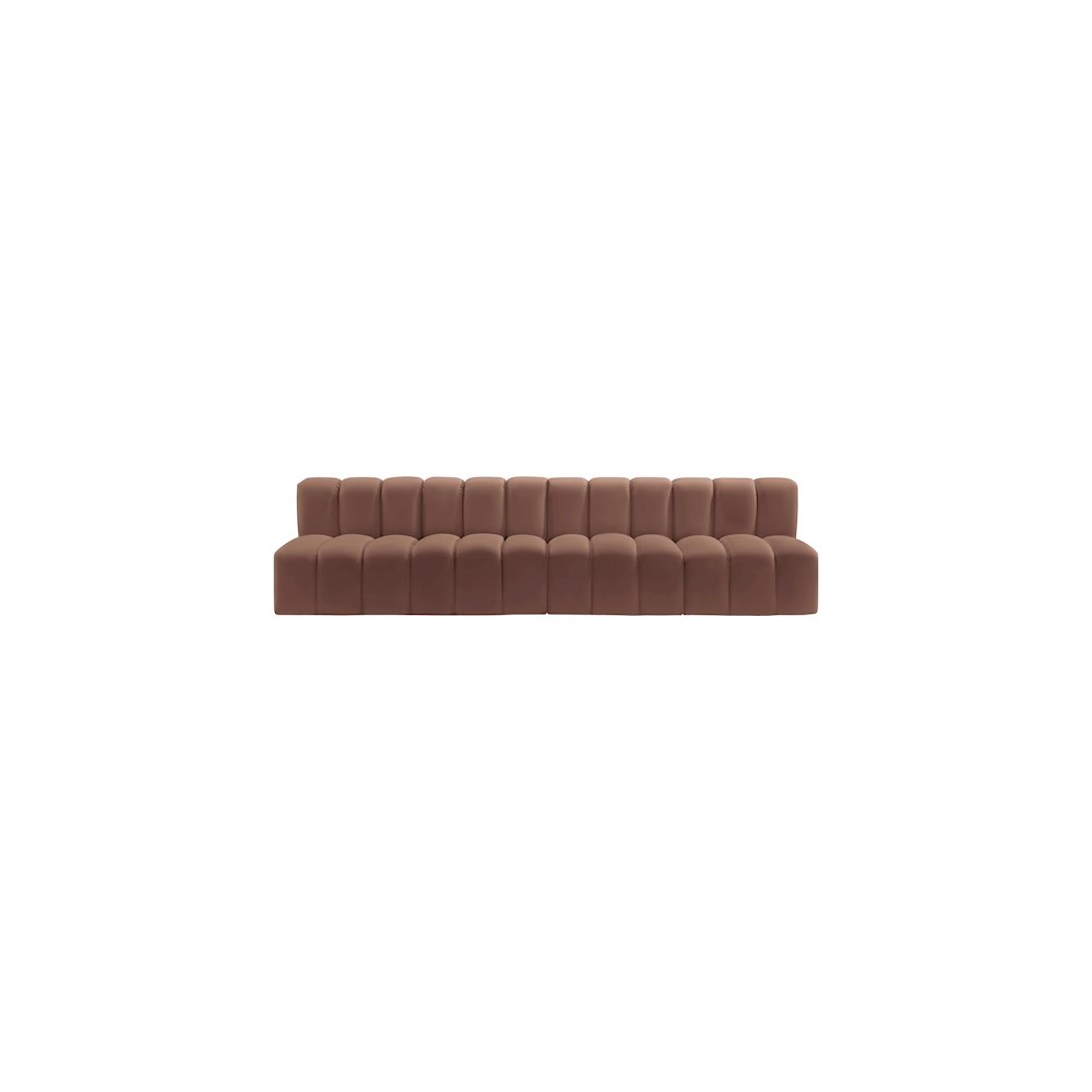 Arc Cognac Vegan Leather Modular Sofa