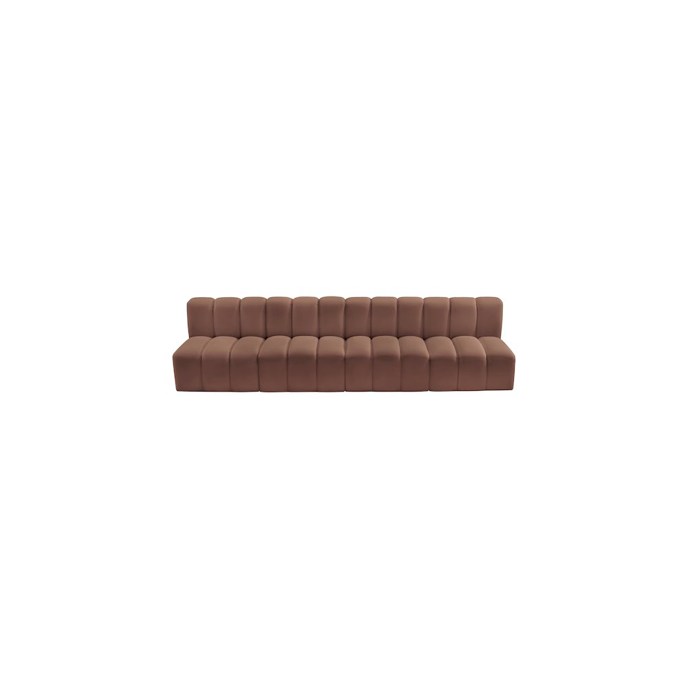 Arc Cognac Vegan Leather Modular Sofa