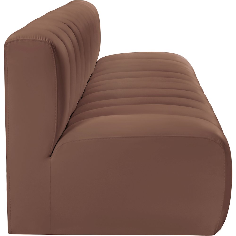 Arc Cognac Vegan Leather Modular Sofa