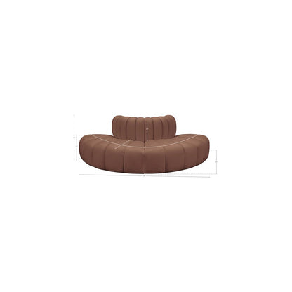 Arc Cognac Vegan Leather Modular Sofa