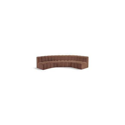 Arc Cognac Vegan Leather Modular Sofa