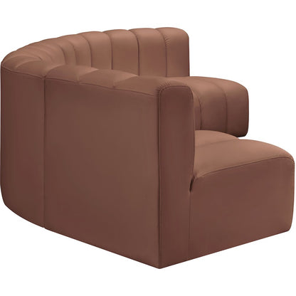 Arc Cognac Vegan Leather Modular Sofa