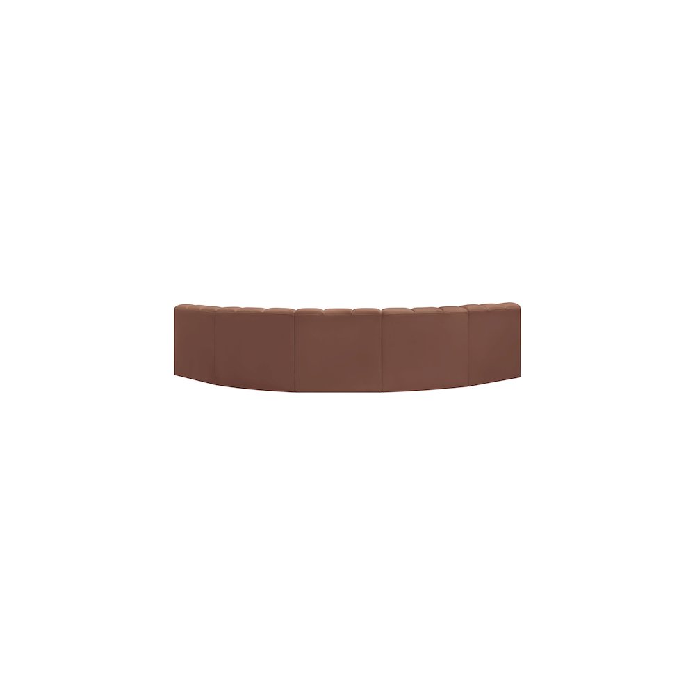 Arc Cognac Vegan Leather Modular Sofa