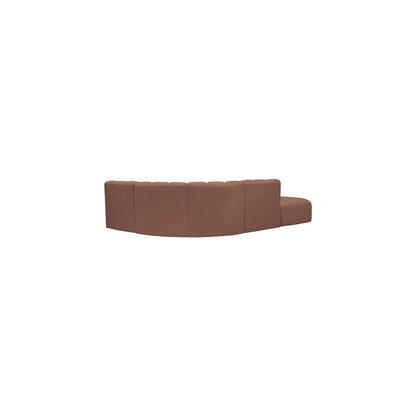 Arc Cognac Vegan Leather Modular Sofa