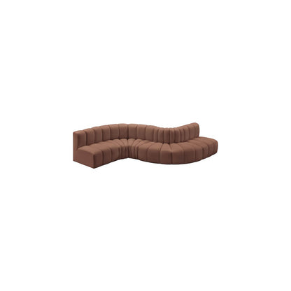 Arc Cognac Vegan Leather Modular Sofa
