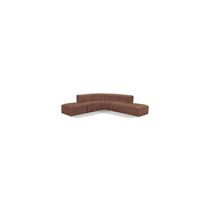 Arc Cognac Vegan Leather Modular Sofa