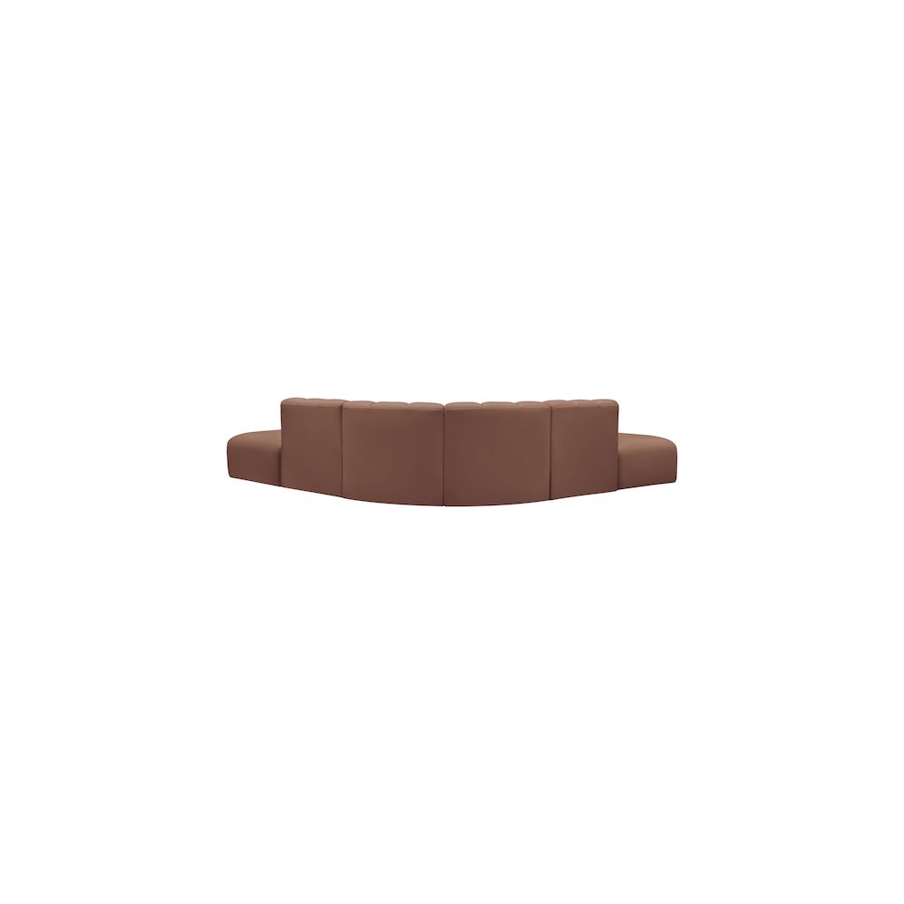 Arc Cognac Vegan Leather Modular Sofa