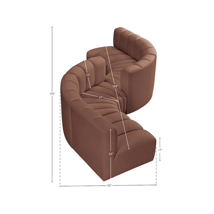 Arc Cognac Vegan Leather Modular Sofa