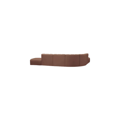 Arc Cognac Vegan Leather Modular Sofa