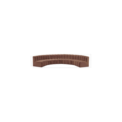 Arc Cognac Vegan Leather Modular Sofa