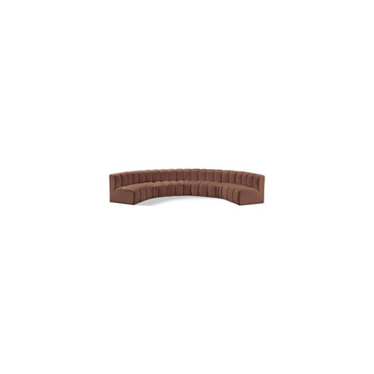 Arc Cognac Vegan Leather Modular Sofa
