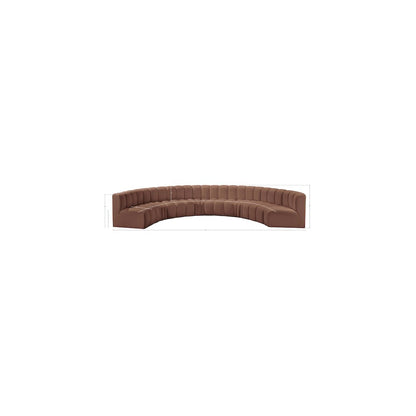 Arc Cognac Vegan Leather Modular Sofa