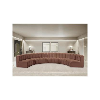 Arc Cognac Vegan Leather Modular Sofa