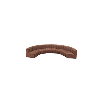 Arc Cognac Vegan Leather Modular Sofa