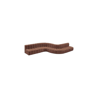 Arc Cognac Vegan Leather Modular Sofa
