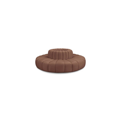 Arc Cognac Vegan Leather Modular Sofa