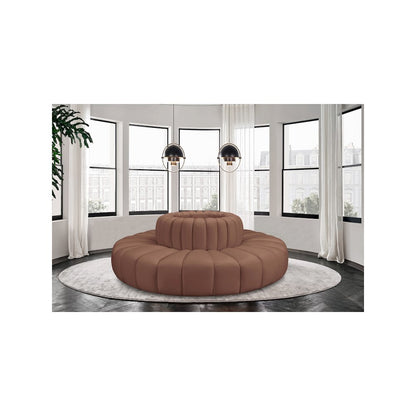 Arc Cognac Vegan Leather Modular Sofa