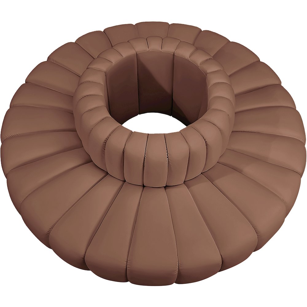 Arc Cognac Vegan Leather Modular Sofa