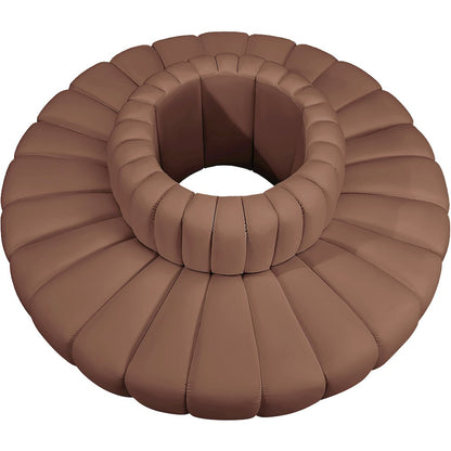 Arc Cognac Vegan Leather Modular Sofa