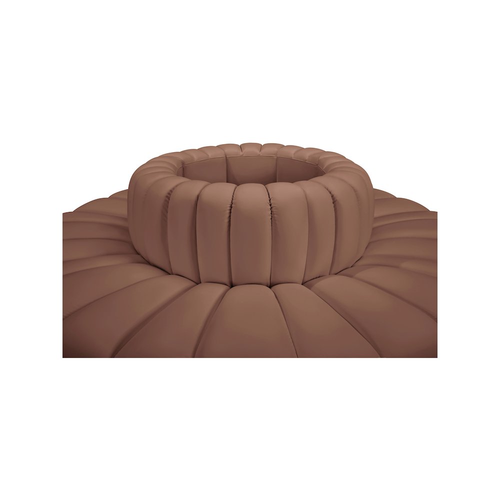 Arc Cognac Vegan Leather Modular Sofa