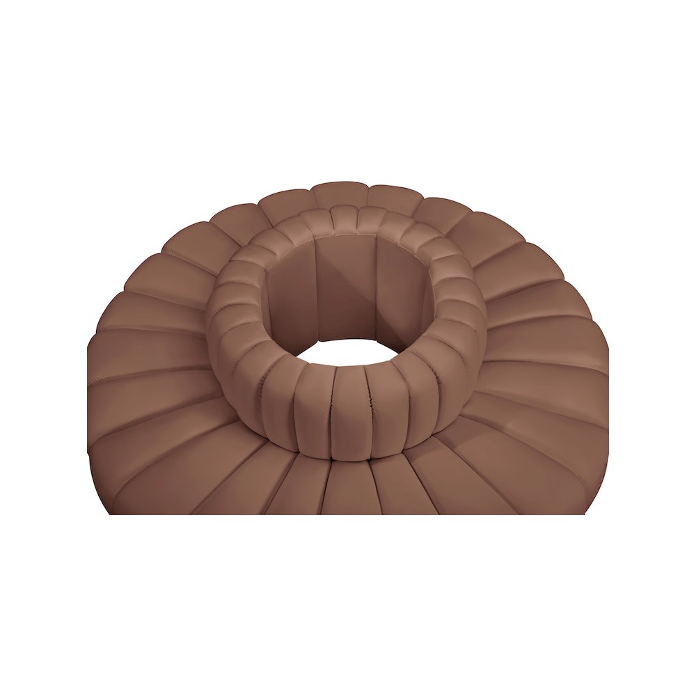 Arc Cognac Vegan Leather Modular Sofa