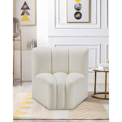 Arc Cream Vegan Leather Curved Corner