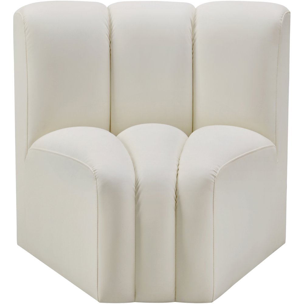 Arc Cream Vegan Leather Curved Corner