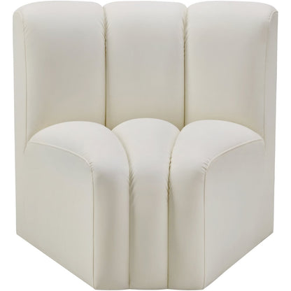 Arc Cream Vegan Leather Curved Corner