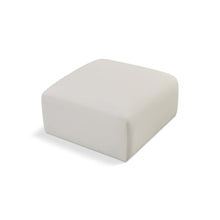 Arc Cream Vegan Leather Ottoman