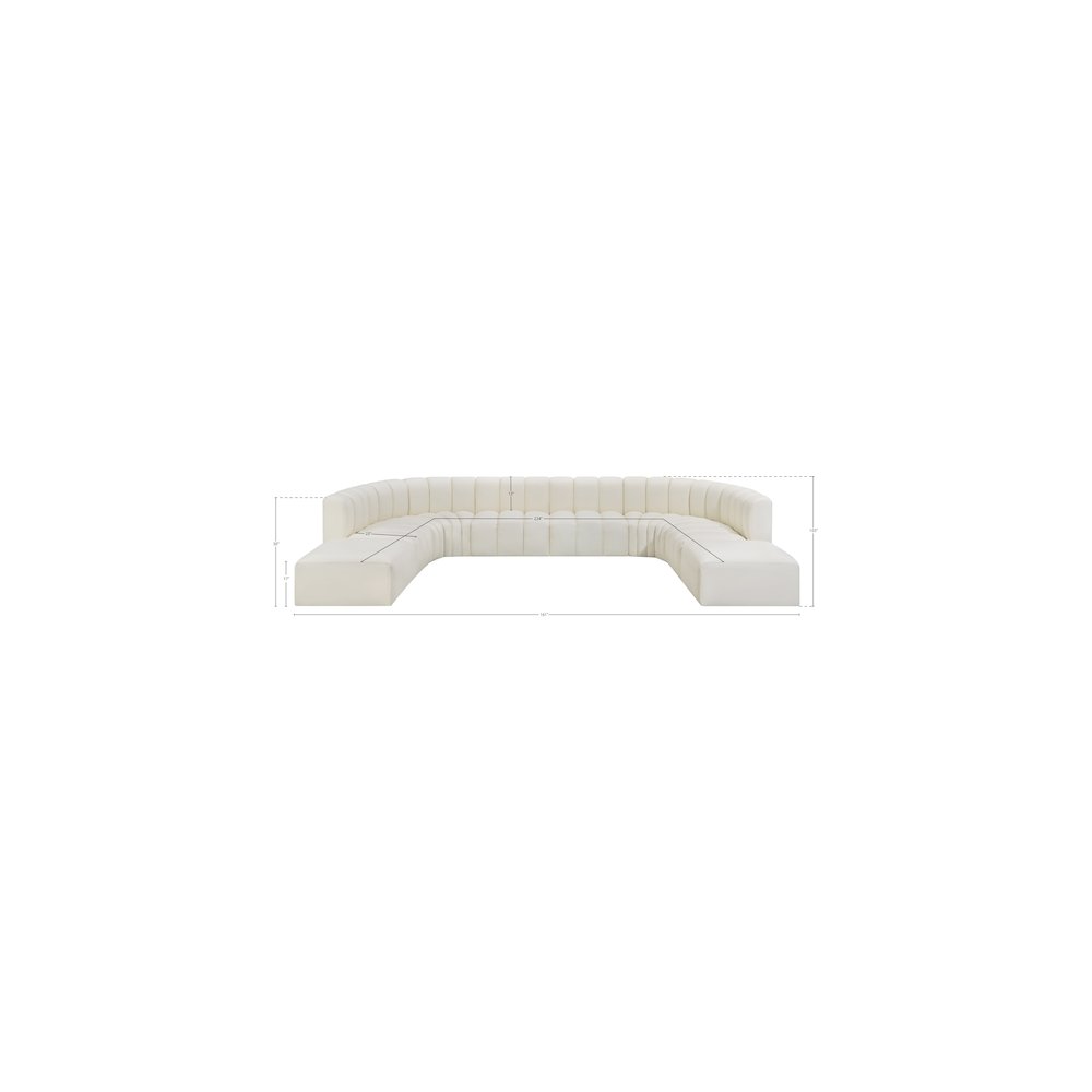 Arc Cream Vegan Leather Modular Sofa
