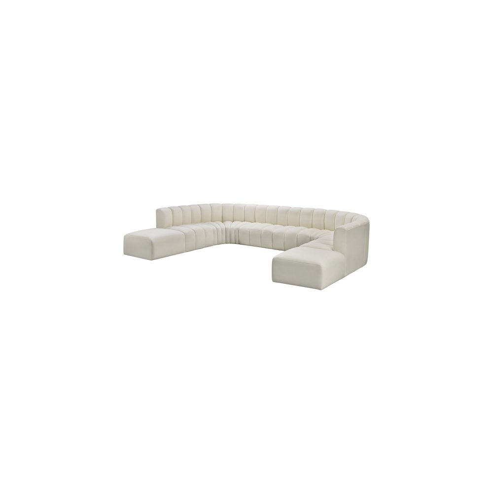 Arc Cream Vegan Leather Modular Sofa