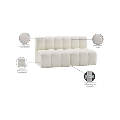 Arc Cream Vegan Leather Modular Sofa