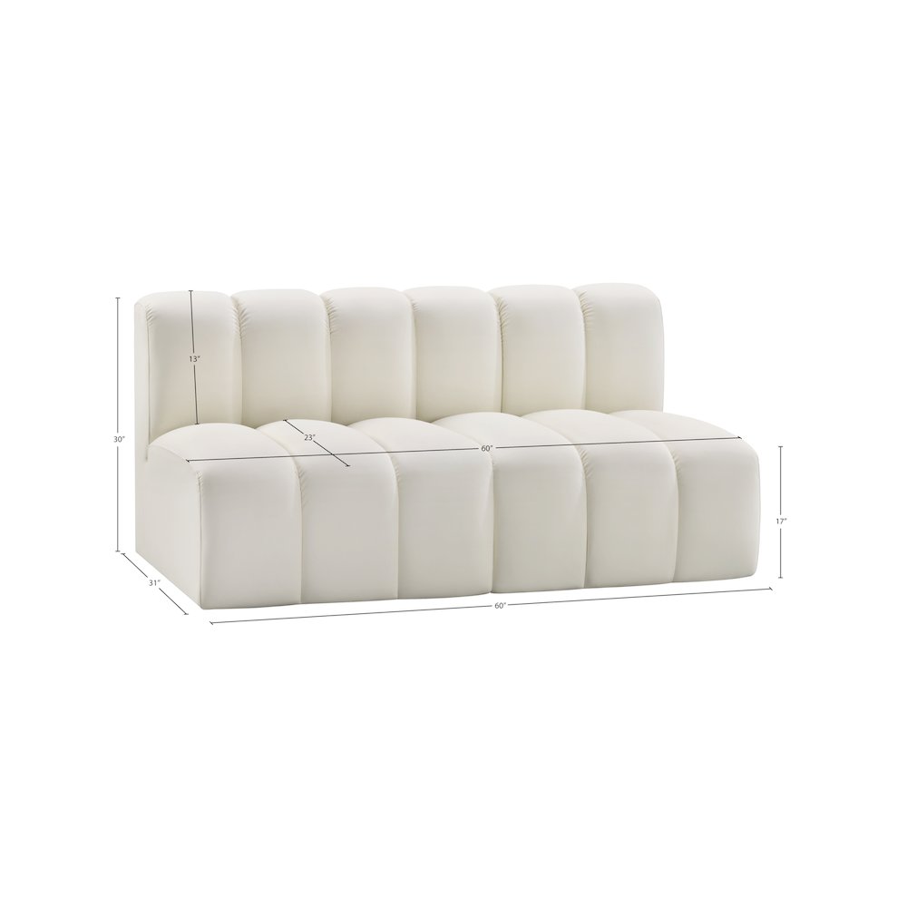 Arc Cream Vegan Leather Modular Sofa