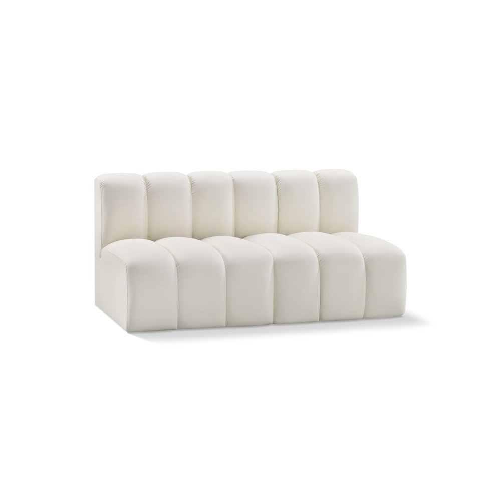 Arc Cream Vegan Leather Modular Sofa