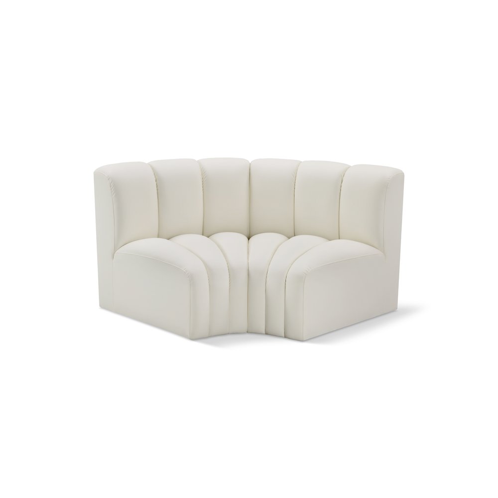 Arc Cream Vegan Leather Modular Sofa