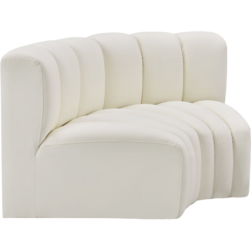 Arc Cream Vegan Leather Modular Sofa