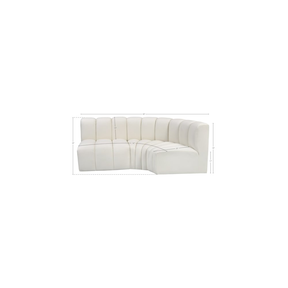 Arc Cream Vegan Leather Modular Sofa