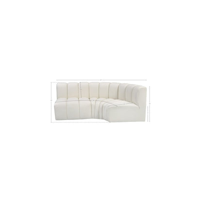 Arc Cream Vegan Leather Modular Sofa
