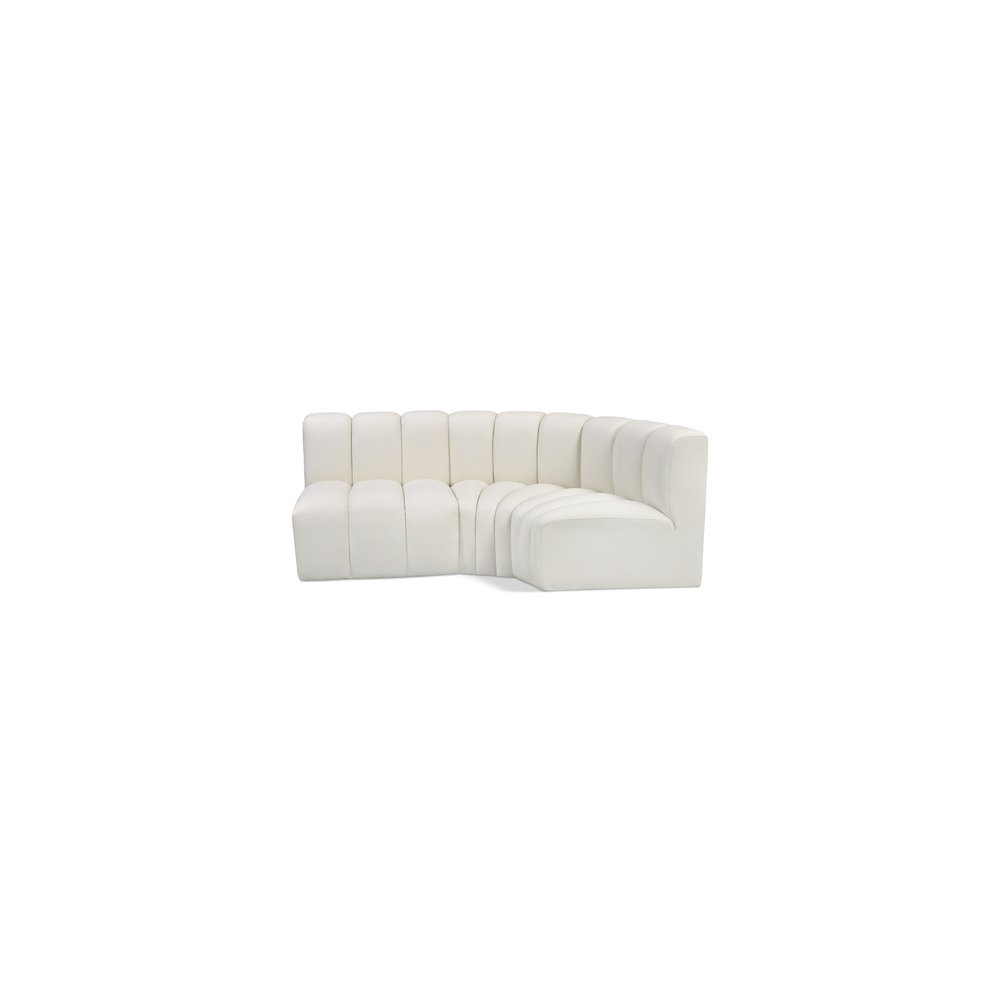 Arc Cream Vegan Leather Modular Sofa