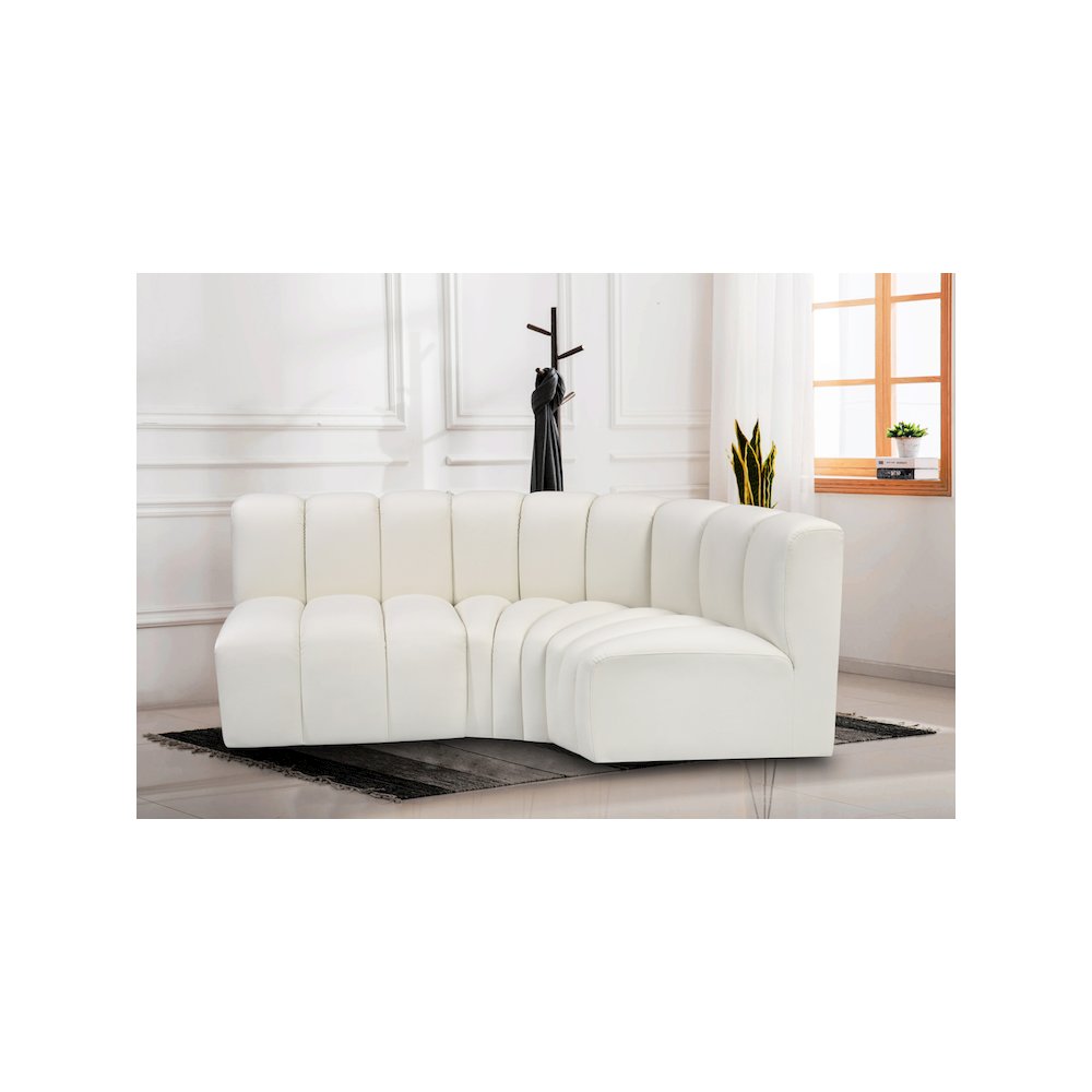 Arc Cream Vegan Leather Modular Sofa