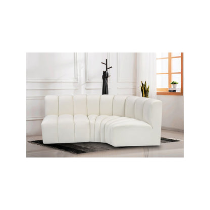 Arc Cream Vegan Leather Modular Sofa