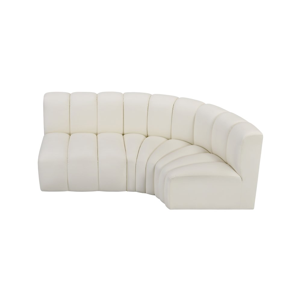 Arc Cream Vegan Leather Modular Sofa