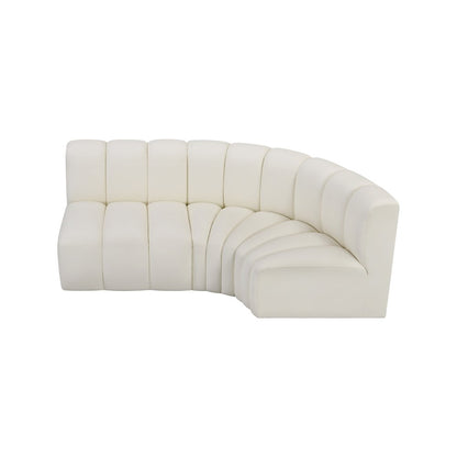 Arc Cream Vegan Leather Modular Sofa