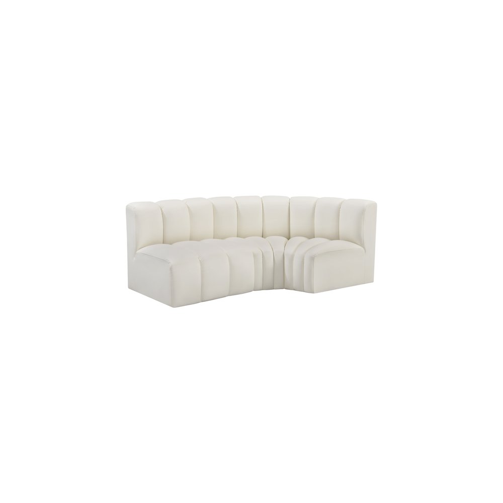 Arc Cream Vegan Leather Modular Sofa